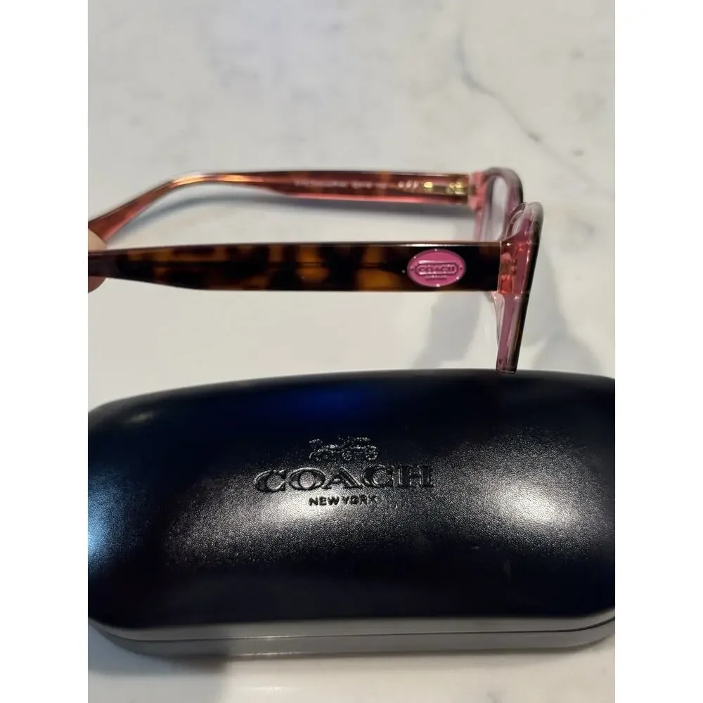 COACH HC6040 Brooklyn 5115 Tortoise/Pink Eyeglasses Frames And Case